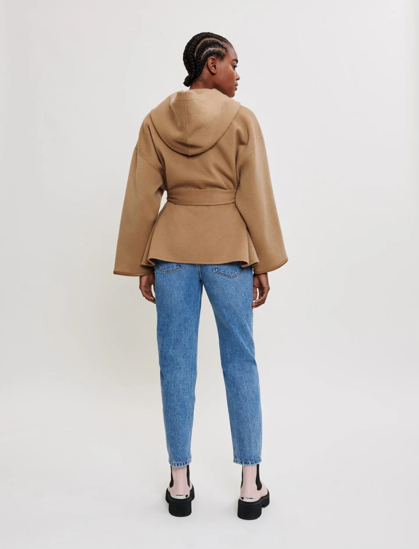 DOUBLE-FACED COAT WITH HOOD