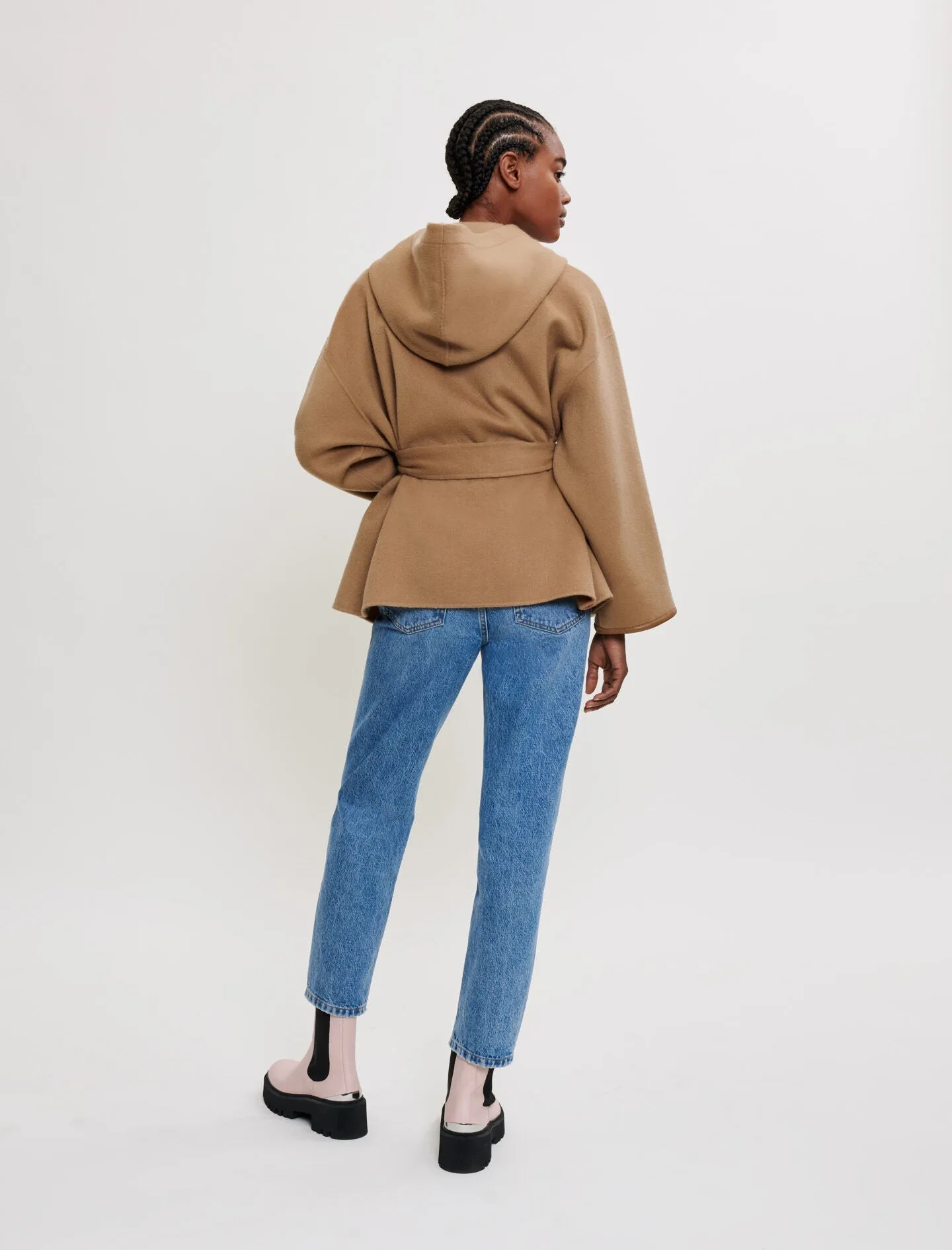 DOUBLE-FACED COAT WITH HOOD