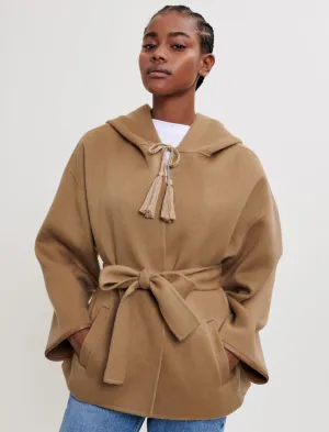 DOUBLE-FACED COAT WITH HOOD