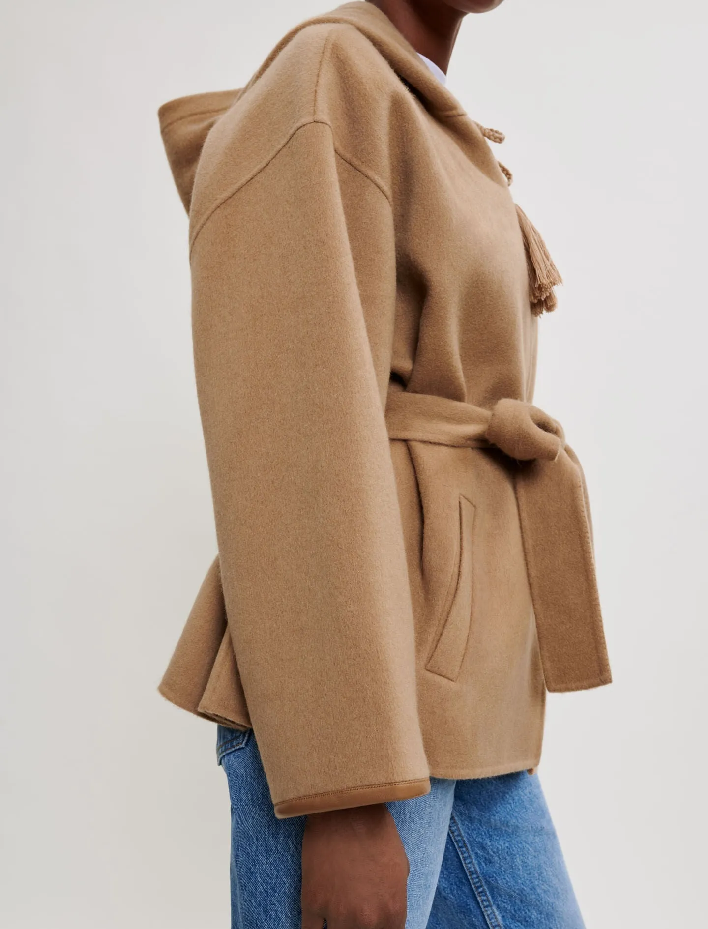 DOUBLE-FACED COAT WITH HOOD